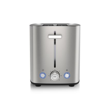 Niceboy ION Cruncher C4 - Toster sa dva otvora i roštilj 850W/230V nerđajući čelik