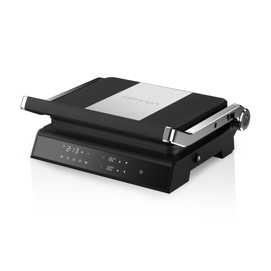 Niceboy ION Grillmaster - Kontaktni gril 2000W/230V crna/mat hrom