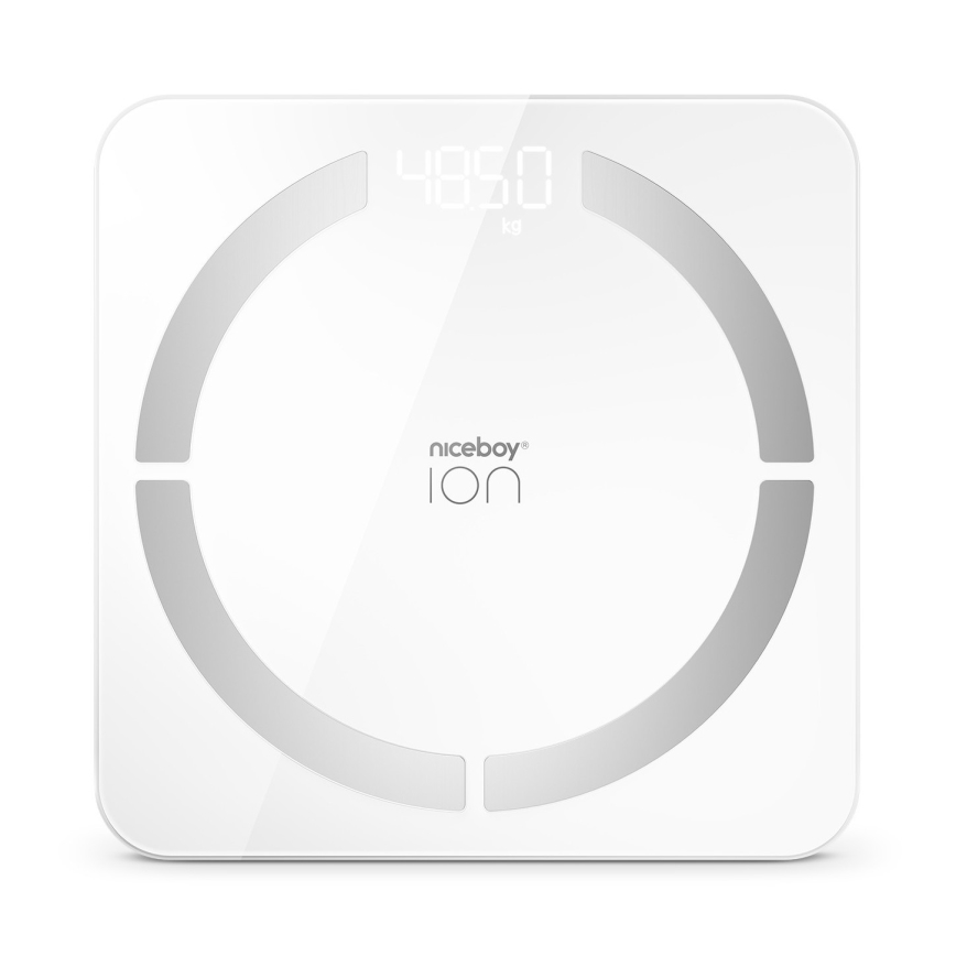 Niceboy ION SmartScale - Pametna digitalna lična vaga 3xAAA bela