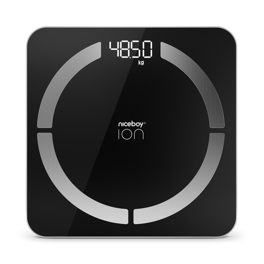 Niceboy ION SmartScale - Pametna digitalna lična vaga 3xAAA crno