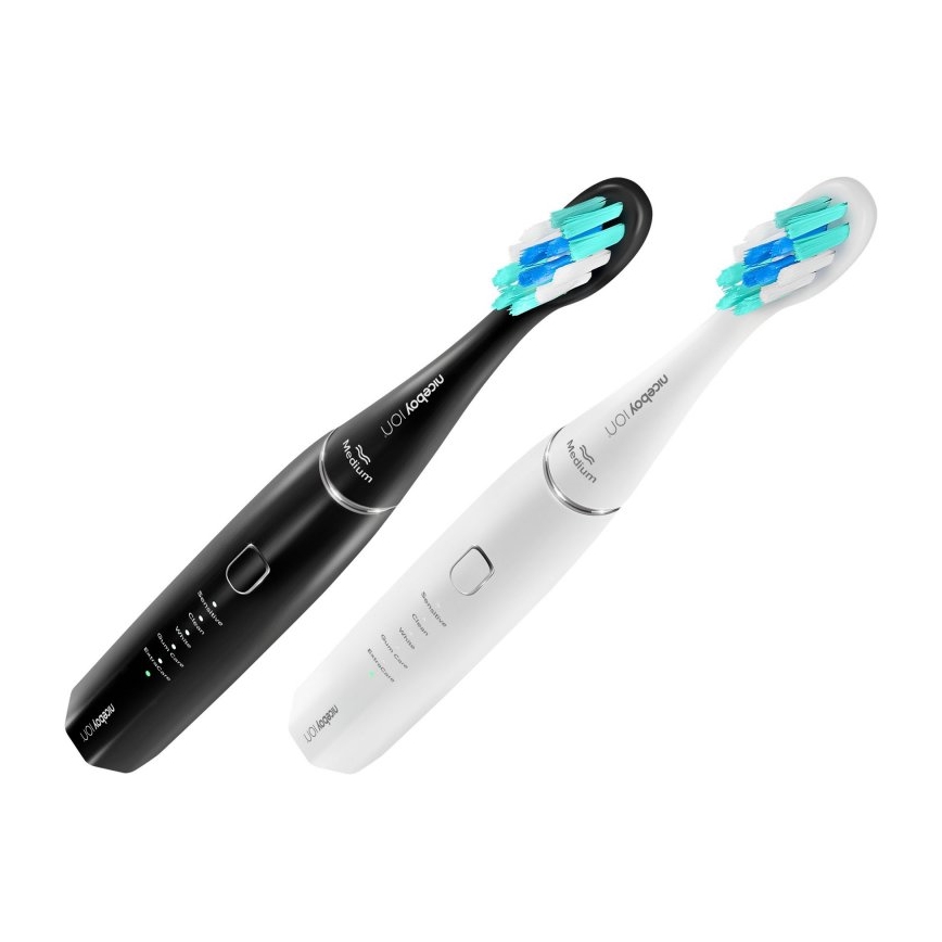 Niceboy ION Sonic Duo Pack - Set 2x Sonična četkica za zube IPX7 crno + bela
