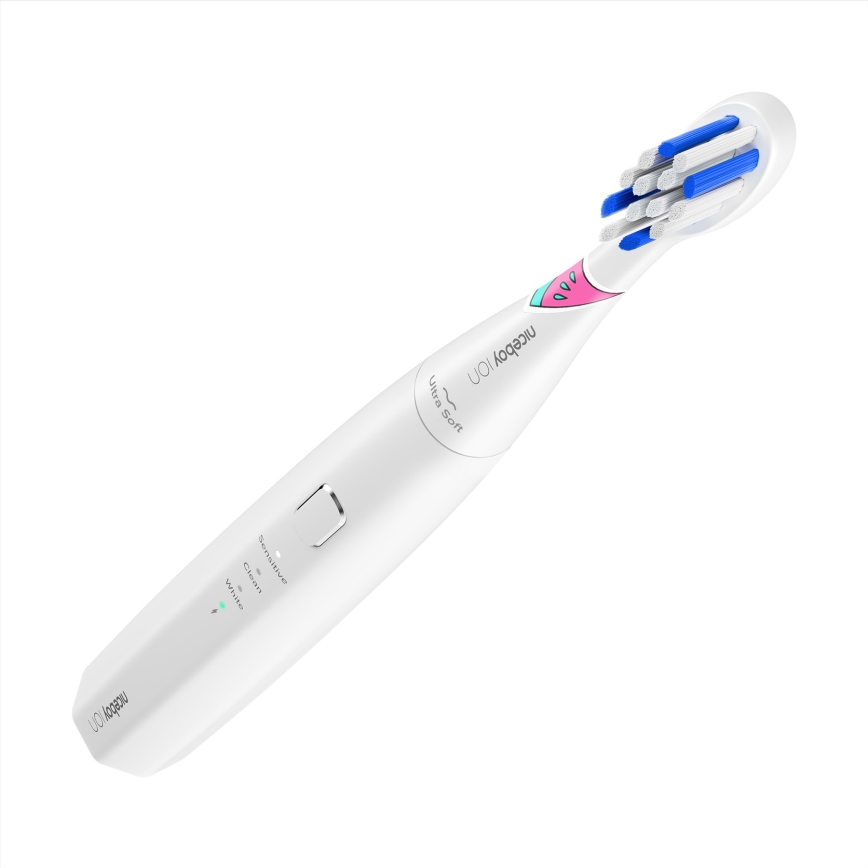 Niceboy ION Sonic Kids - Dečija zvučna četkica za zube 500 mAh IPX7 bela