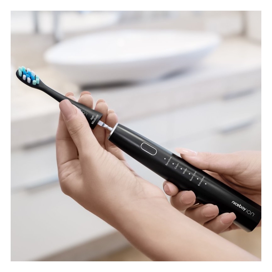 Niceboy ION Sonic - Sonična četkica za zube 800 mAh IPX7 crno