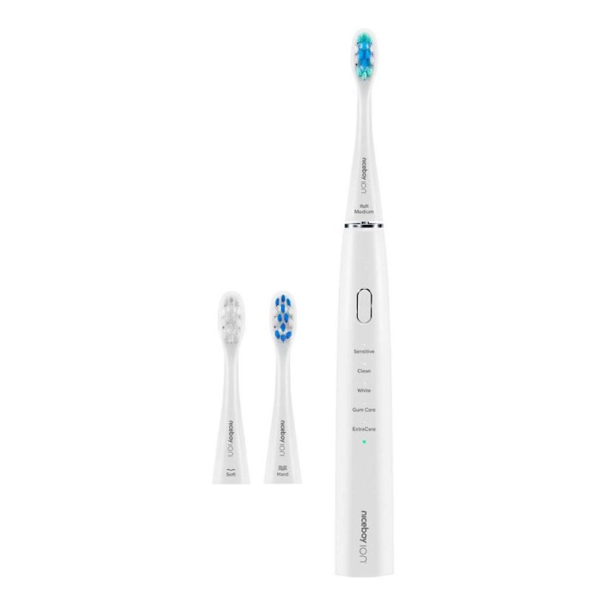 Niceboy ION Sonic - sonična električna četkica za zube, 800 mAh, IPX7, bela