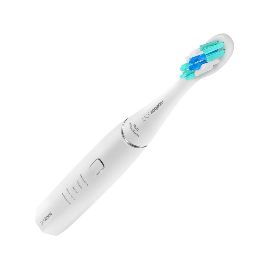 Niceboy ION Sonic - sonična električna četkica za zube, 800 mAh, IPX7, bela