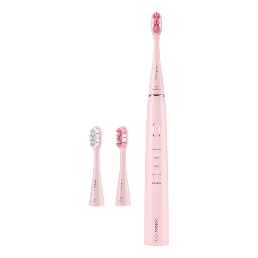 Niceboy ION Sonic - sonična električna četkica za zube IPX7 ružičasta