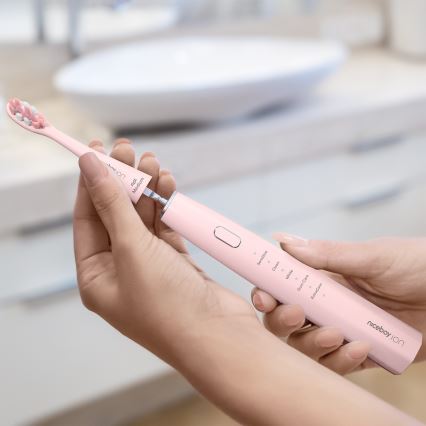 Niceboy ION Sonic - sonična električna četkica za zube IPX7 ružičasta