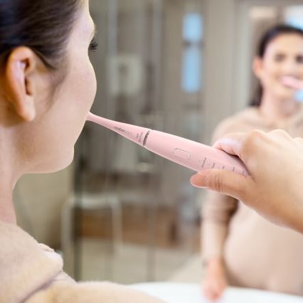 Niceboy ION Sonic - sonična električna četkica za zube IPX7 ružičasta