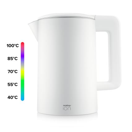 Niceboy ION ThermoKettle TK5 - Kuvalo za vodu sa termoregulacijom 1,7 l 2200W/230V bela
