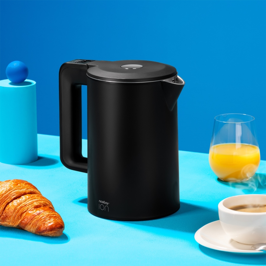 Niceboy ION ThermoKettle TK5 - Kuvalo za vodu sa termoregulacijom 1,7 l 2200W/230V crno