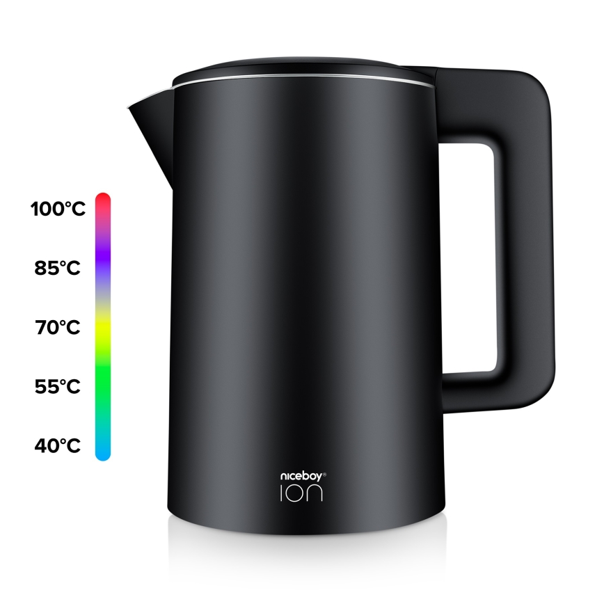 Niceboy ION ThermoKettle TK5 - Kuvalo za vodu sa termoregulacijom 1,7 l 2200W/230V crno