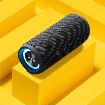 Niceboy Nexus - LED bežični zvučnik sa mikrofonom 26W/4000 mAh IPX6 crna