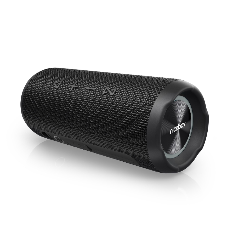 Niceboy Nexus - LED bežični zvučnik sa mikrofonom 26W/4000 mAh IPX6 crna