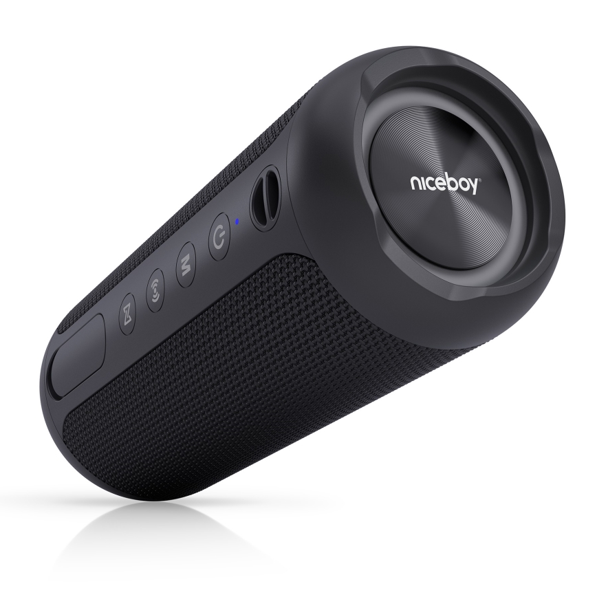 Niceboy Polaris - LED Bežični zvučnik sa mikrofonom 30W/2000 mAh IPX7 crno