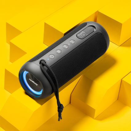 Niceboy Polaris - LED Bežični zvučnik sa mikrofonom 30W/4000 mAh IPX7 crno