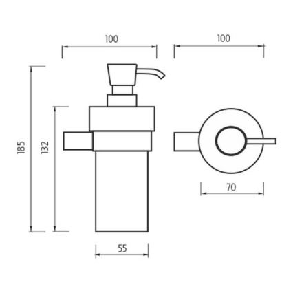 NIMCO BR 11031KN-26 - Zidni dozator sapuna BORMO 300 ml bela/sjajni krom