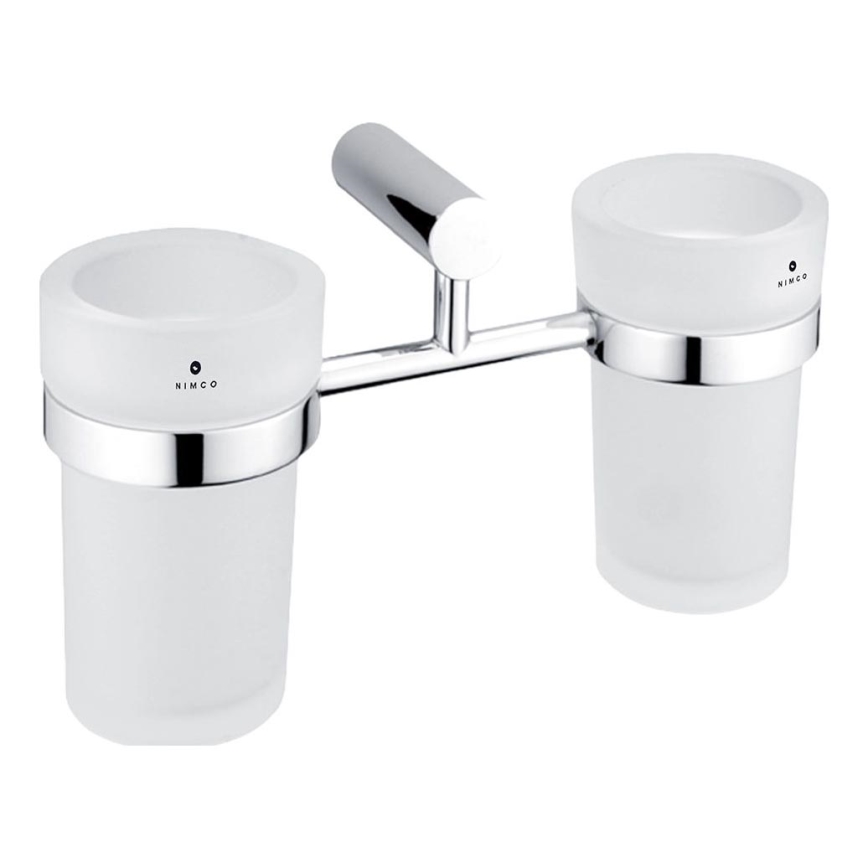 NIMCO BR 11058DW-26 - Zidni držač za četkice za zube BORMO matirana Staklo/sjajni krom