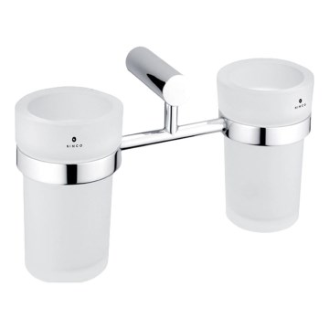 NIMCO BR 11058DW-26 - Zidni držač za četkice za zube BORMO matirano staklo/sjajni hrom