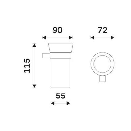 NIMCO BR 11058KU-26 - Zidni držač za četkice za zube BORMO bela/sjajni hrom