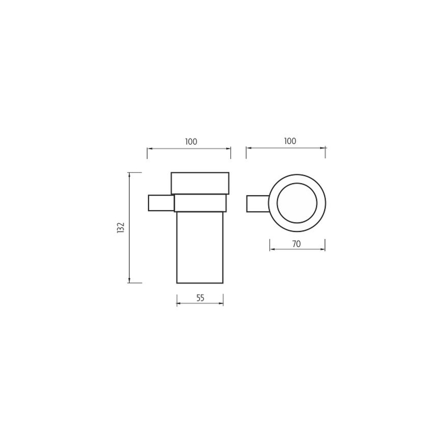 NIMCO BR 11058W-26 - Zidni držač za četkice za zube BORMO matirano staklo/sjajni hrom