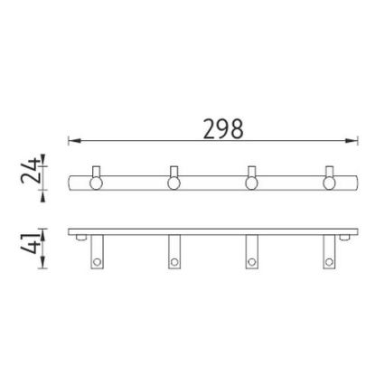 NIMCO BR 11104-26 - Zidni držač za peškire BORMO 30 cm sjajni krom