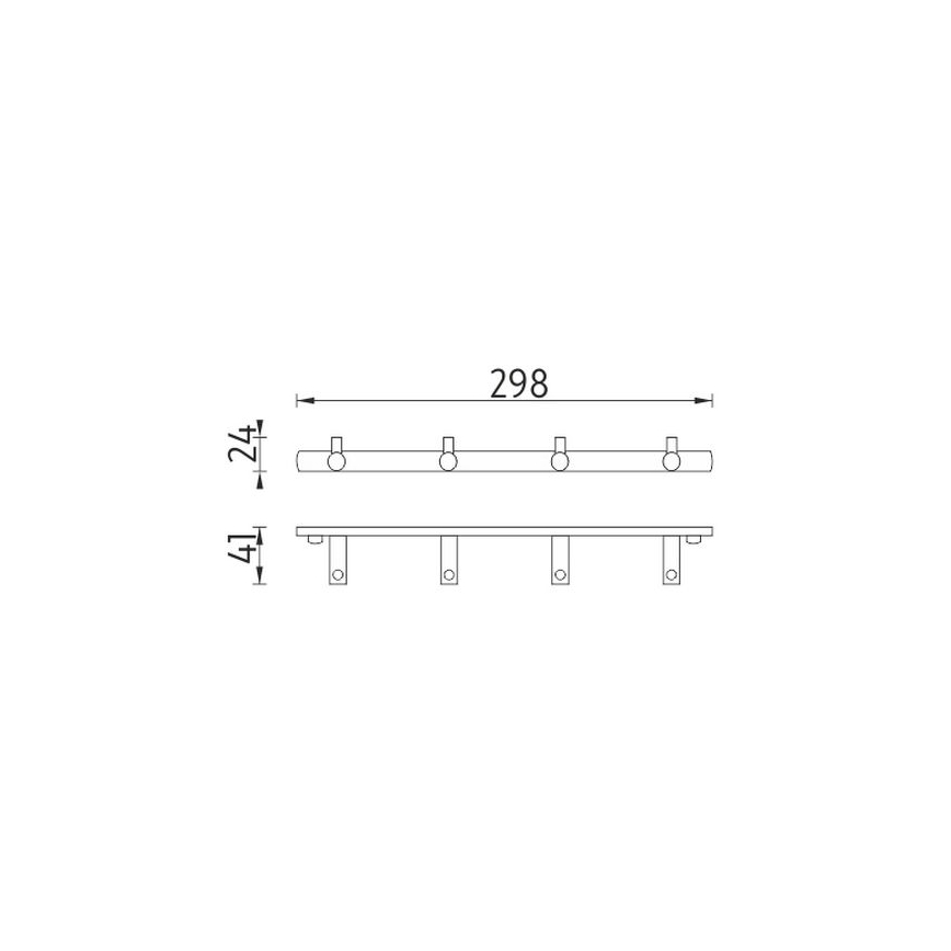 NIMCO BR 11104-26 - Zidni držač za peškire BORMO 30 cm sjajni krom
