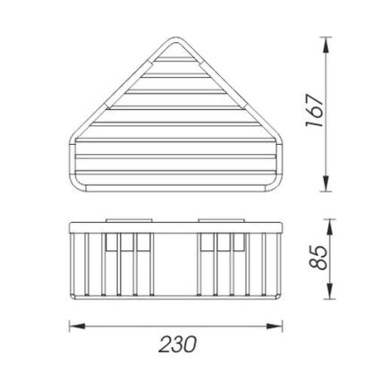 NIMCO Ki 14003-26 - Zidna polica za tuš KIBO sjajni hrom
