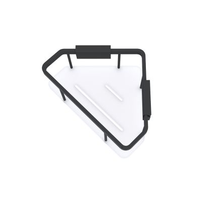 NIMCO Ki-14003-B-90 - Zidna polica za tuš KIBO matna crna/bela