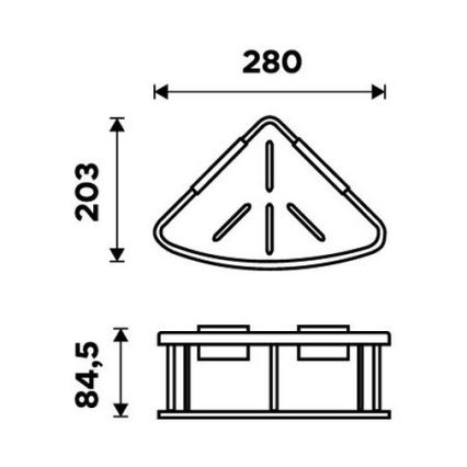 NIMCO Ki 14008-B-26 - Zidna polica za tuš KIBO sjajni hrom