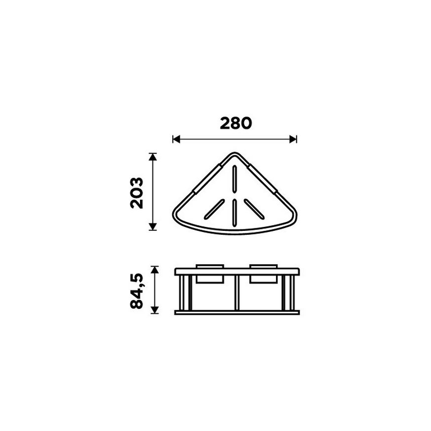 NIMCO Ki 14008-B-26 - Zidna polica za tuš KIBO sjajni hrom