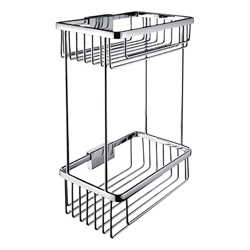 NIMCO Ki 14017D-26 - Dvostruka zidna polica za tuš KIBO, sjajni hrom