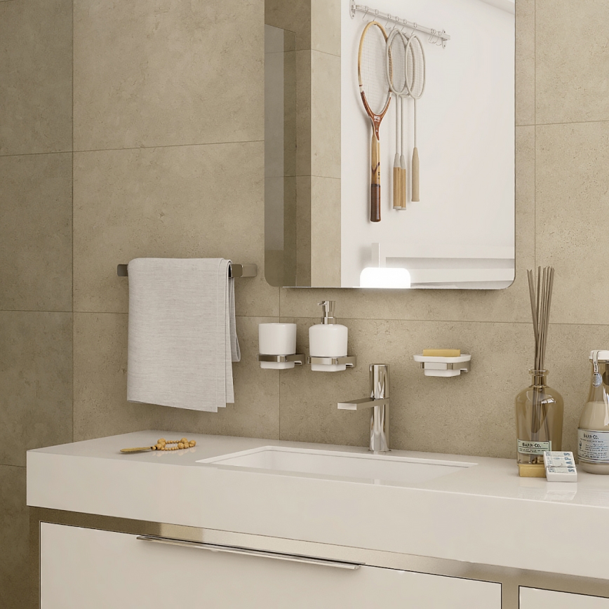 NIMCO MA 29035-26 - Zidni držač za peškire MAYA 36 cm sjajni hrom