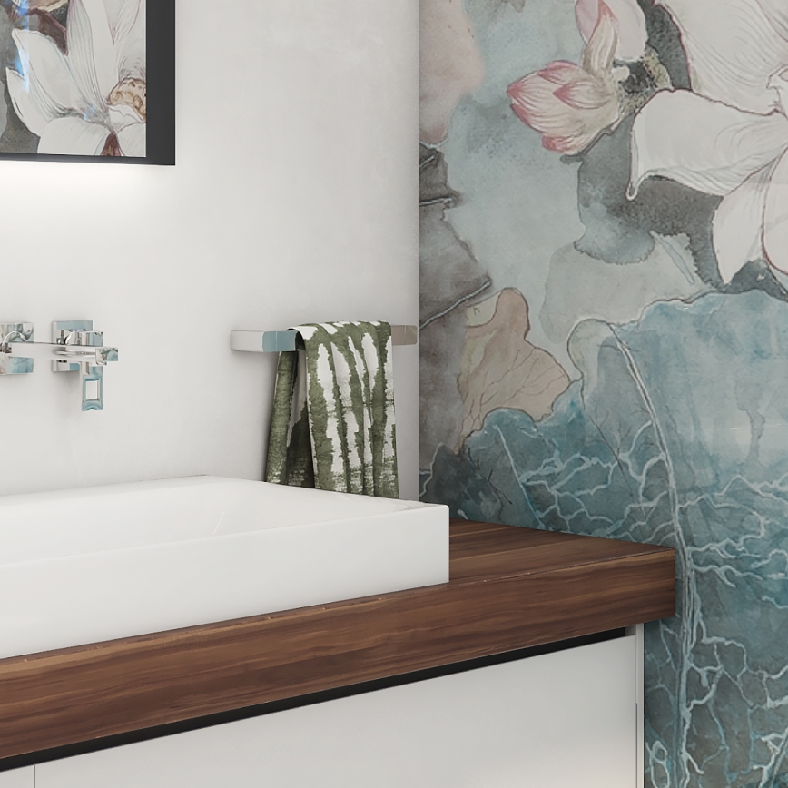 NIMCO MA 29046-26 - Zidni držač za peškire MAYA 46 cm sjajni krom
