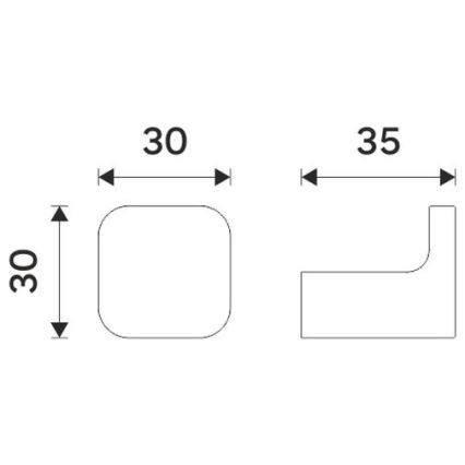NIMCO MA 29054-26 - Zidni kuk MAYA sjajni hrom