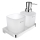 NIMCO MA 2905831C-26 - Zidni dozator sapuna i držač četkica za zube MAYA 320 ml matirana Staklo/sjajni krom