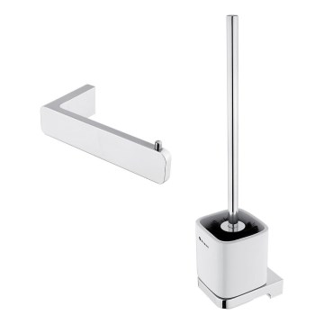 NIMCO MA set-94KN-26 - Zidna WC četka i držač toaletnog papira MAYA sjajni hrom