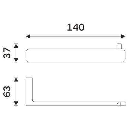 NIMCO MAC 29055-90 - Držač toaletnog papira MAYA mat crna