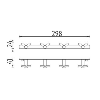NIMCO MAC 2905831C-T-90 - Zidni držač peškira BORMO 30 cm, sjajni hrom
