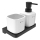NIMCO MAC 2905831K-T-90 - Zidni dozator sapuna i držač četkica za zube MAYA 320 ml bela/matirana crno