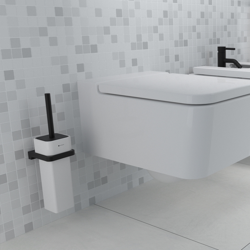 NIMCO MAC 29094K-90 - Zidna WC četka MAYA bela/matirana crno