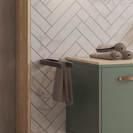 NIMCO MAC 29098-90 - Zidni držač za peškire MAYA 37 cm mat crna