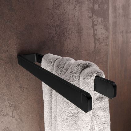 NIMCO MAC 29098-90 - Zidni držač za peškire MAYA 37 cm matirana crno