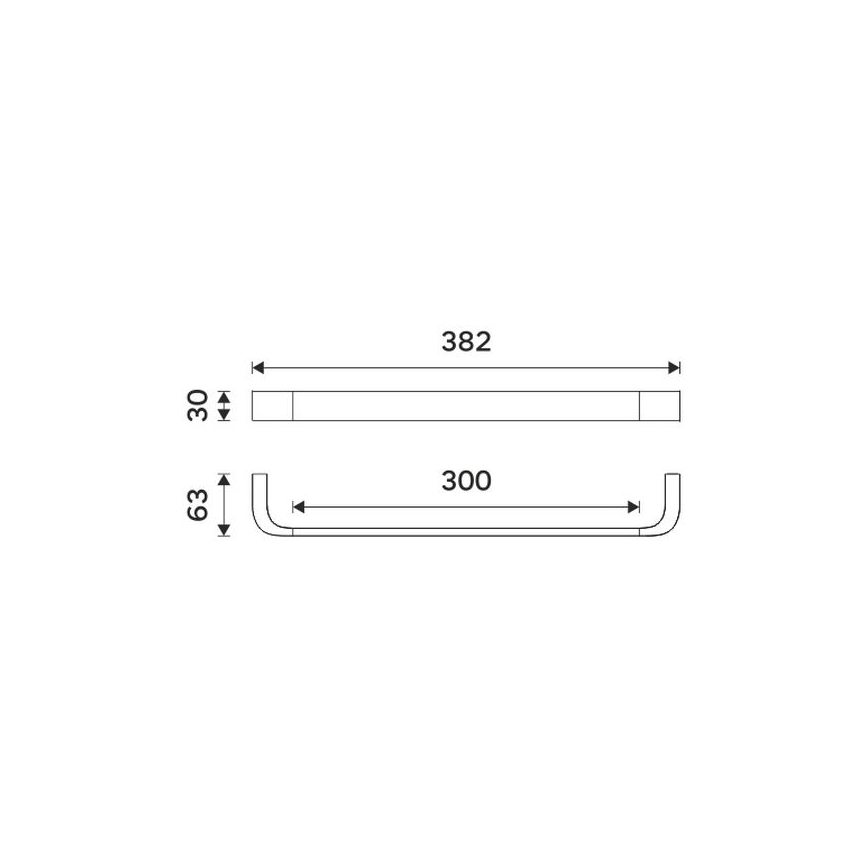 NIMCO NK 30035-26 - Zidni držač za peškire NIKAU 39 cm sjajni krom