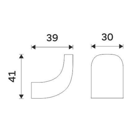 NIMCO NK 30054-26 - Zidna kuka NIKAU sjajni krom