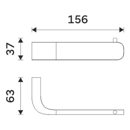 NIMCO NK 30055-26 - Držač toaletnog papira NIKAU sjajni hrom
