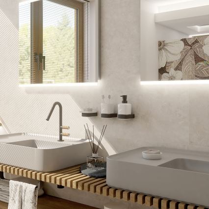 NIMCO NKC set-31K-T-90 - Zidni dozator za tečni sapun, držač za četkice za zube i zidna kuka NIKAU 320 ml bela/mat crna