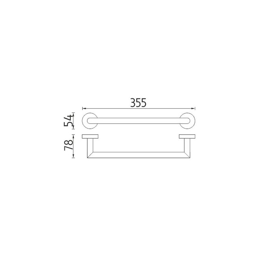 NIMCO UN 13035A-26 - Zidni držač za peškire UNIX 36 cm sjajni krom