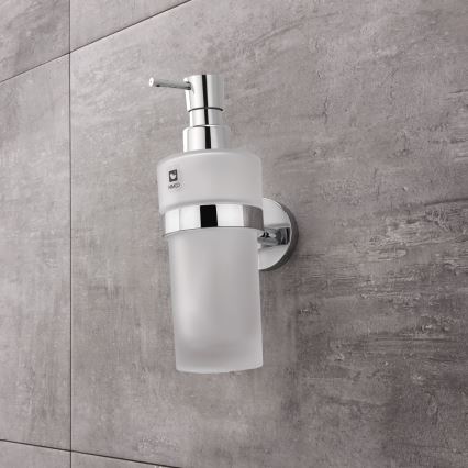NIMCO UN set-31W-26 - Zidni dozator sapuna, držač četkica za zube i zidna kukica UNIX 250 ml matirana Staklo/sjajni krom