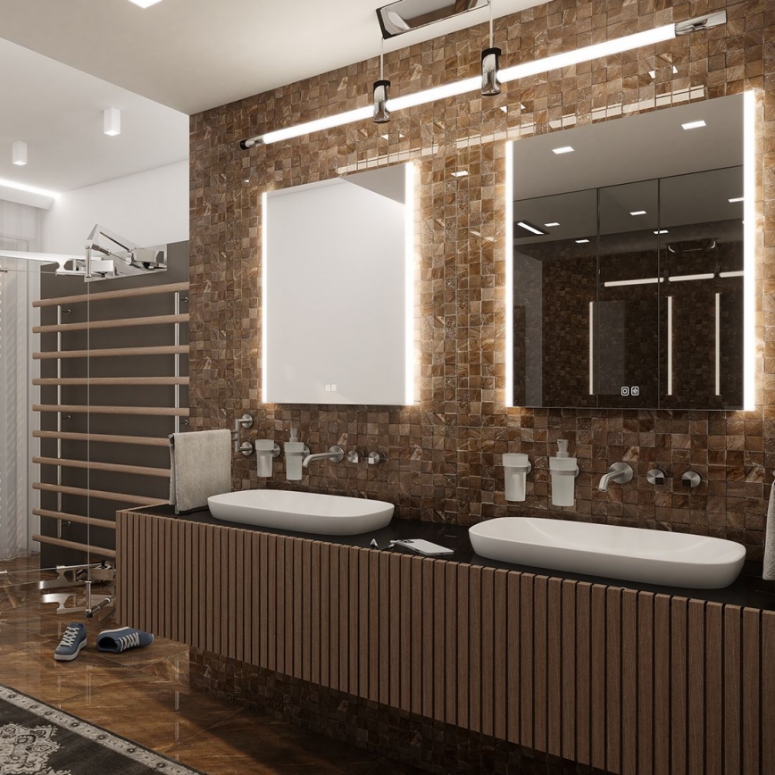 NIMCO ZP 11002VX - LED Ogledalo za kupaonicu sa prigušivim sa pozadinskim osvetljenjem LED/24W/230V 3000-6500K 80x60 cm IP44