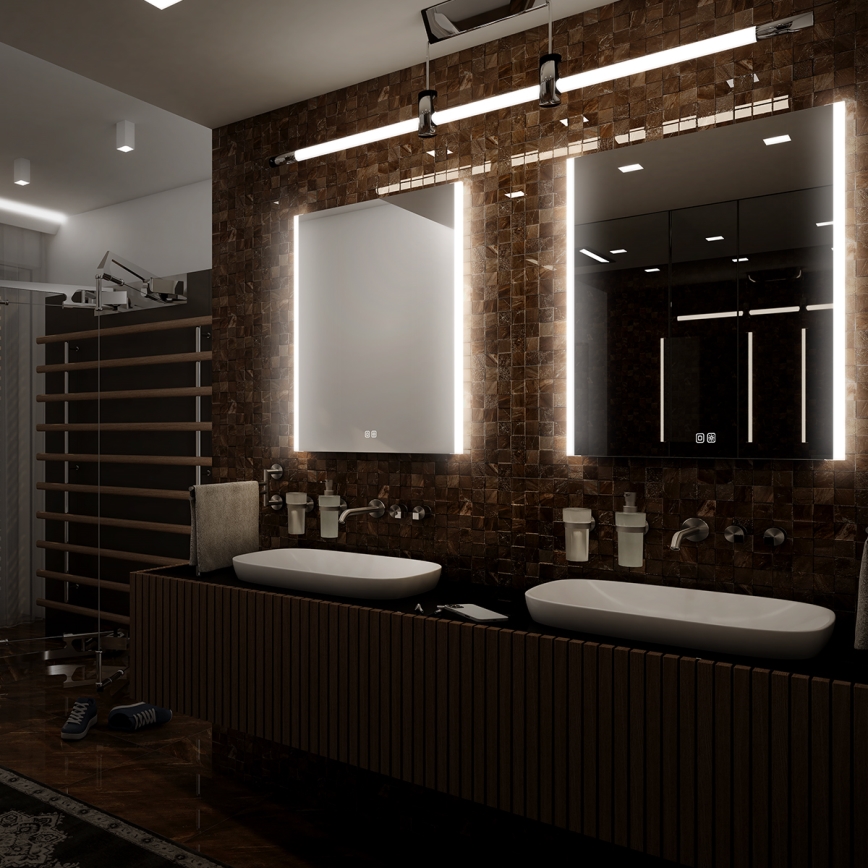 NIMCO ZP 11002VX - LED Ogledalo za kupaonicu sa prigušivim sa pozadinskim osvetljenjem LED/24W/230V 3000-6500K 80x60 cm IP44